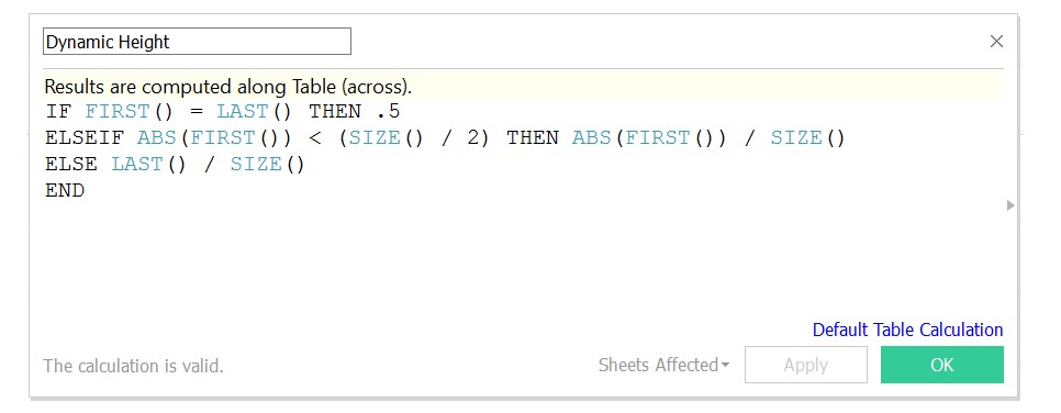 Resume Data Tableau Dynamic Height